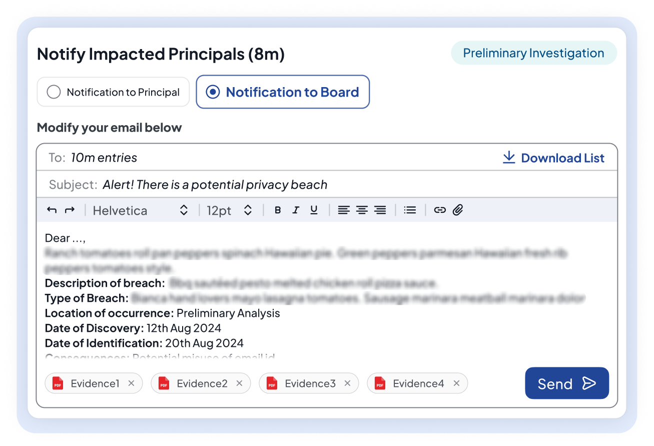 Impacted Data Principals & Notifications