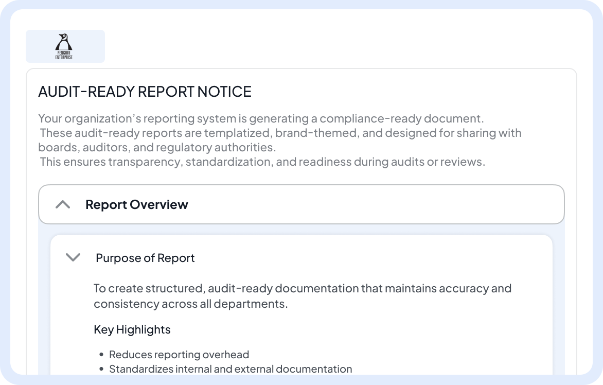 Audit-Ready Reporting