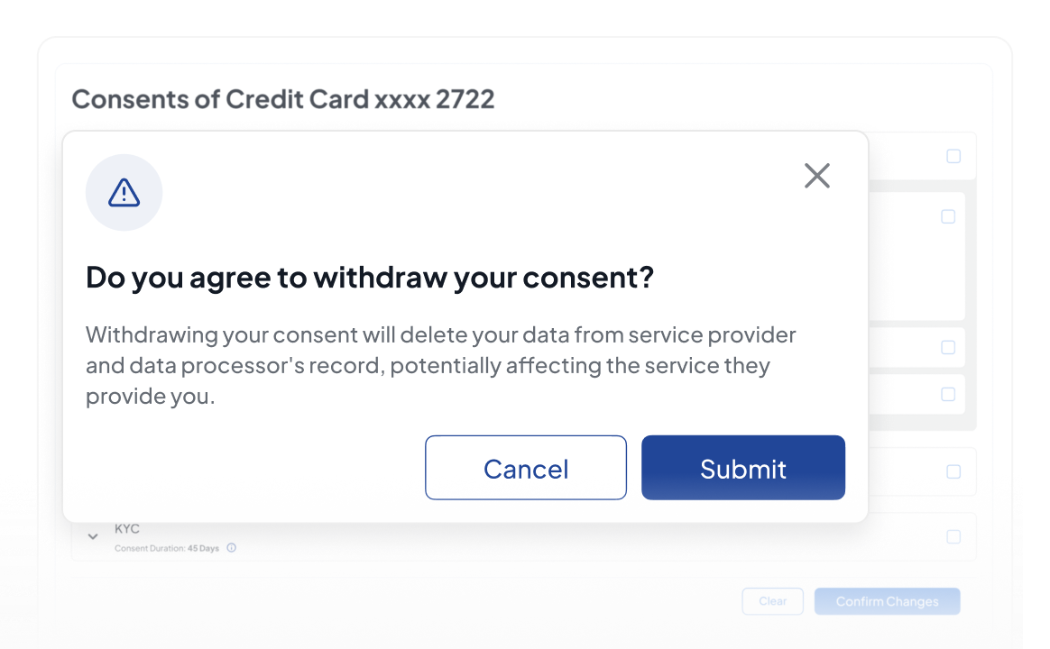 Seamless Consent Withdrawal
