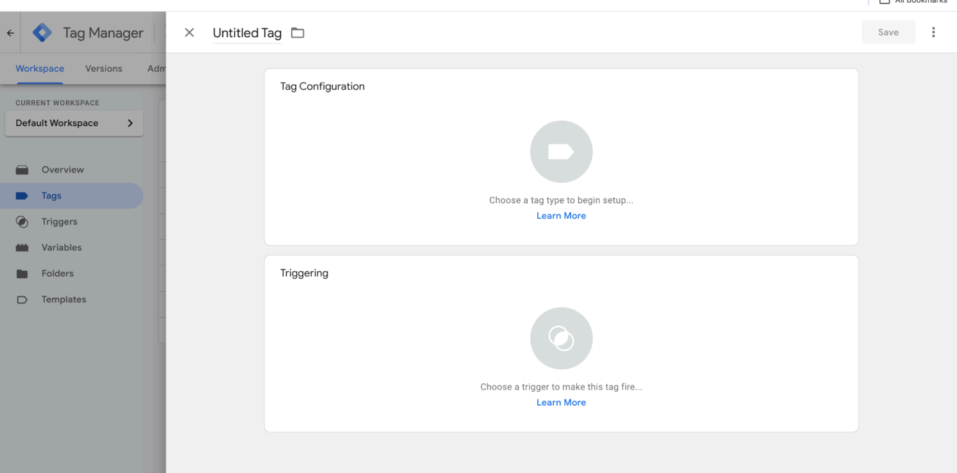 Open Tag Configuration